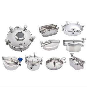 Quality SS304 Or SS316L Stainless Steel Sanitary Square Manhole Cover Steel DIN SMS 3A wholesale
