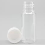 0.4oz/12ml Small Capacity Clear PET Plastic Bottle With White Screw Cap, Travel
