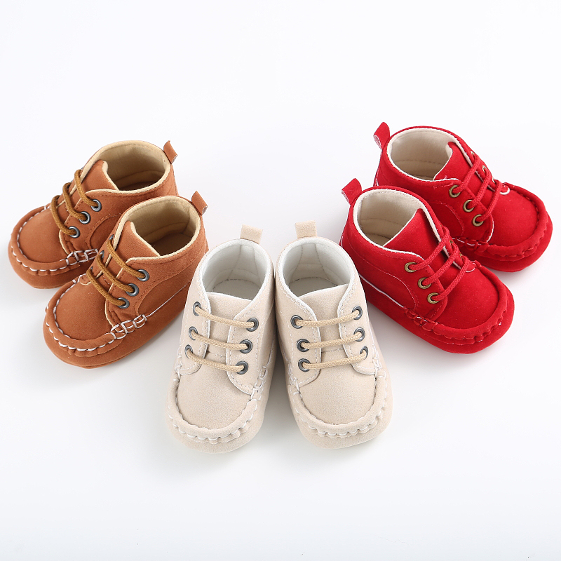 2019 winter Cotton fabric Lace-up 0-2 years ankle baby boots