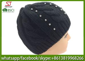 Quality Chinese manufactuer beanie patch knitting hat cap patterns 69g 20*20cm 100%Acrylic keep warm wholesale