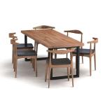 Country Style Dining Room Luxury Furniture Wooden Table And Chair