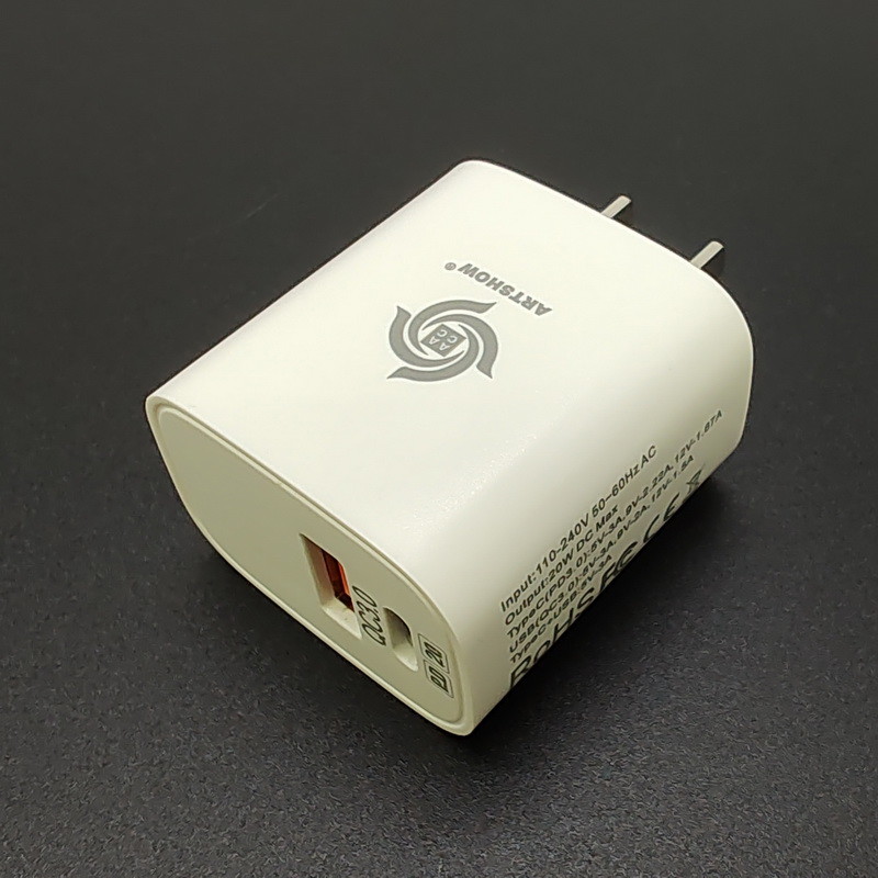 QC3.0 Super Rapid Cell Phone Charger Adapter Dual Ports PD 20w
