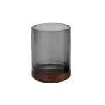 Acacia Wood Glass Bathroom Accessories With Natural Soap Dispenser Pump Head