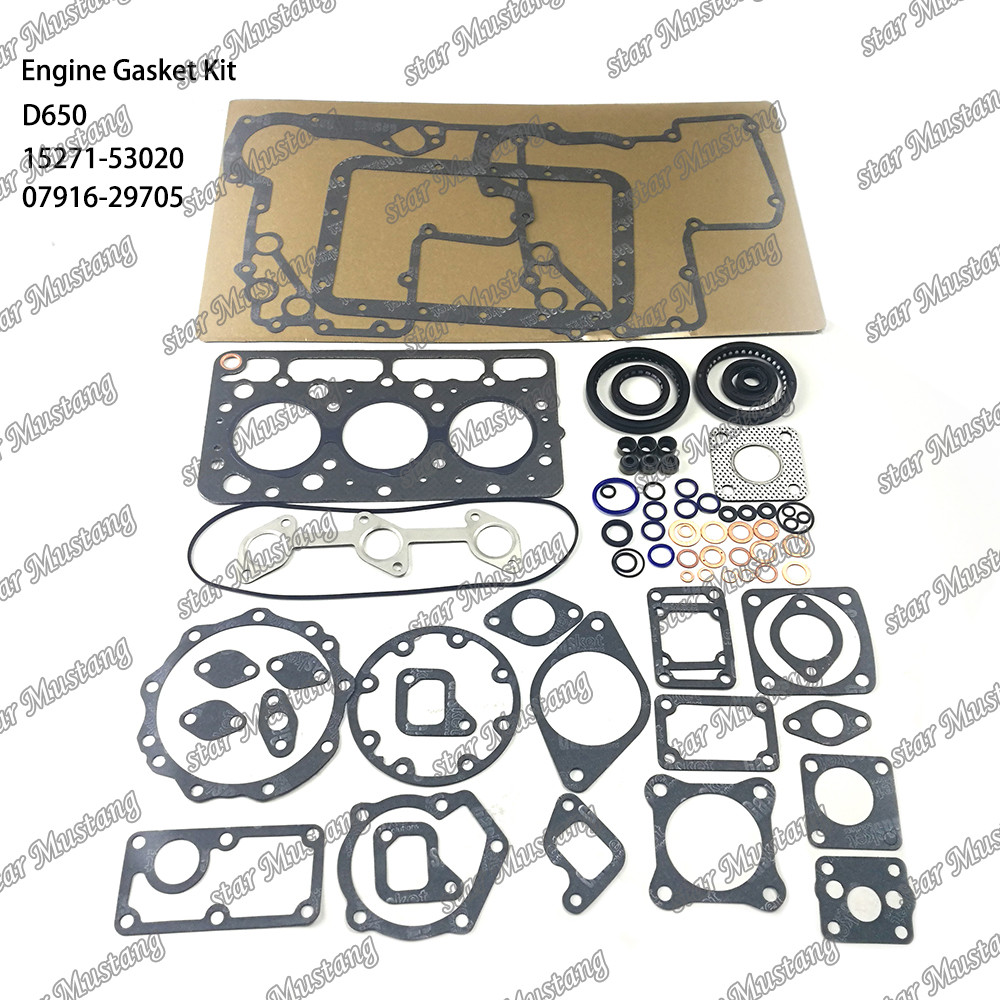 D650 Full Gasket Set 15271-53020 07916-29705 Suitable For Kubota