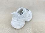 Women white flat fashion sneakers with paillette crystal breathable mesh and low
