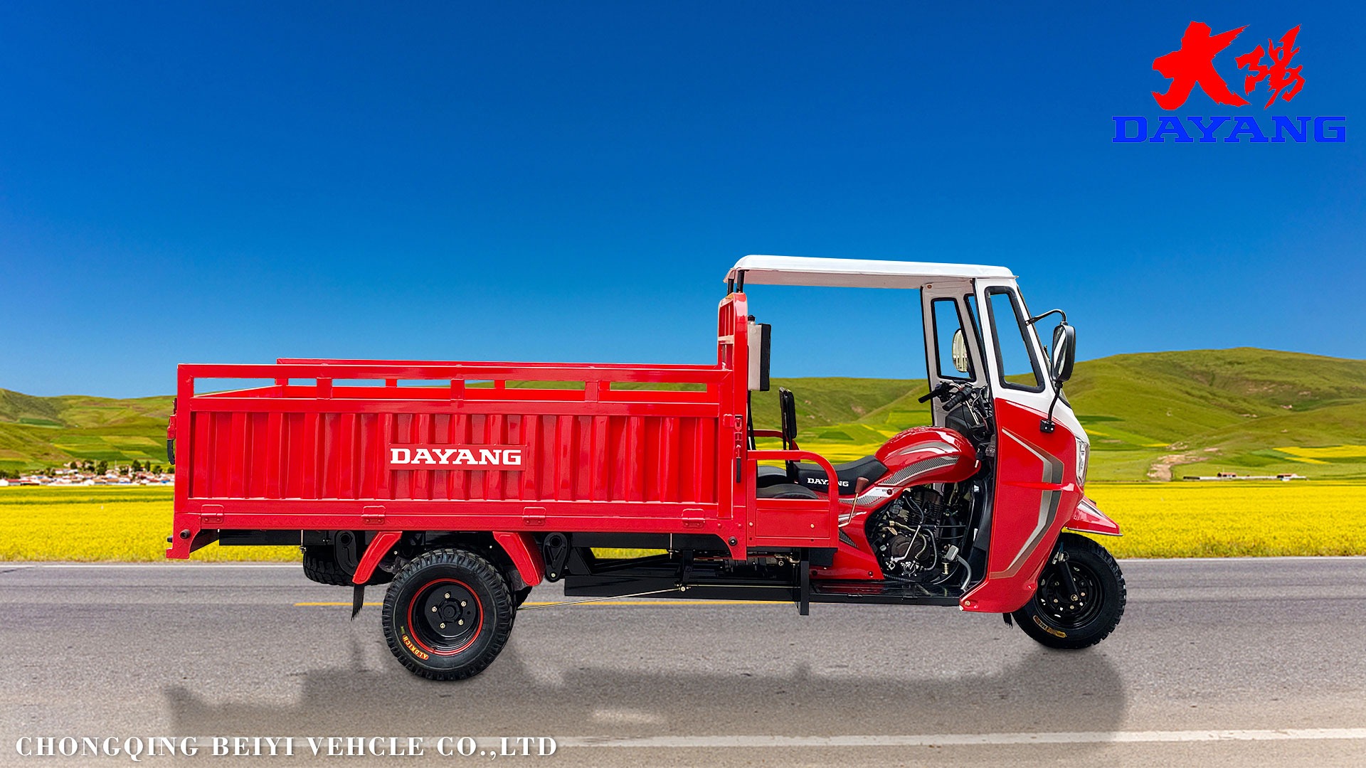 DAYANG Delivery Tricycle with Full Floating Rear-Axle and Five Wheels in Cameroon
