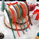 1cm*45m Chritsmas Printed Ribbon For Gift Packing And Garment Accessories