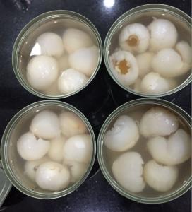 Quality Whole White Canned Lychee In Syrup , Lychee Fruit Season Net Weight 567g wholesale