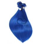 Blue Straight Remy Human Hair Bundles Sew In Weave Bundles Brazilian Bundle