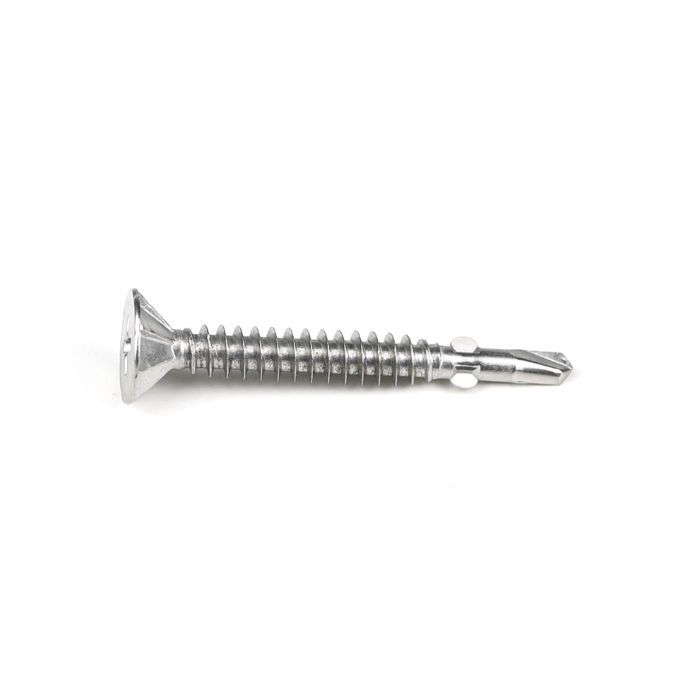 Stainless Steel Flat Head Phillips Self Drilling Screws With Wings for Installation
