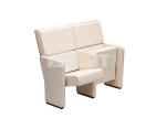 Plywood Outer Back White Padded Church Chairs Steel Structure