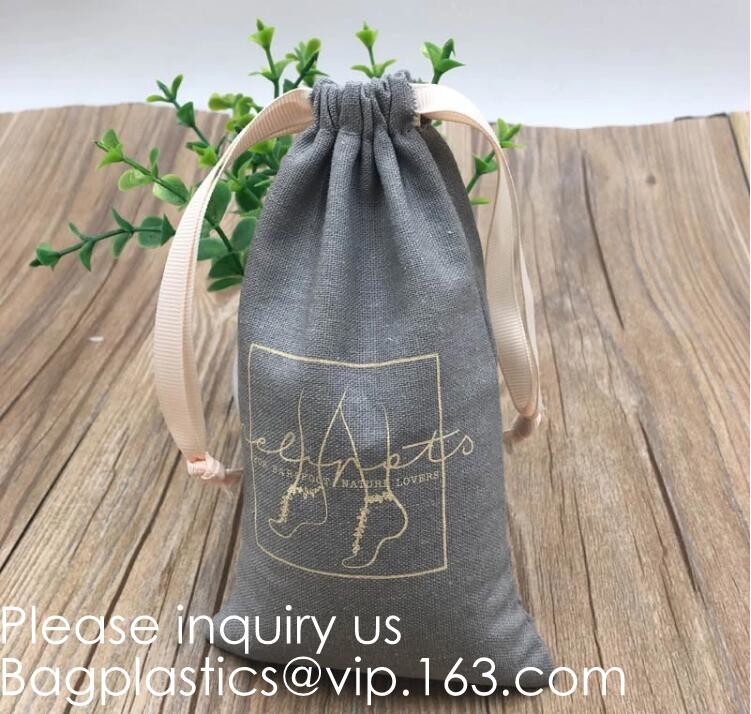 Natural Beige Thick Canvas Drawstring Pouches Produce Bags Muslin Bags Gift Bags Sacks Sachet Bags for Jewelry Candy Fav
