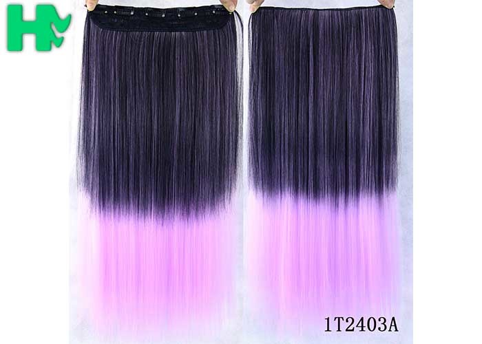 High Temperature Fiber Red Synthetic Hair Extension Natural Curly