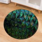 Modern Minimalist Printed Chair Floor Mat Round Office Computer Floor Mat