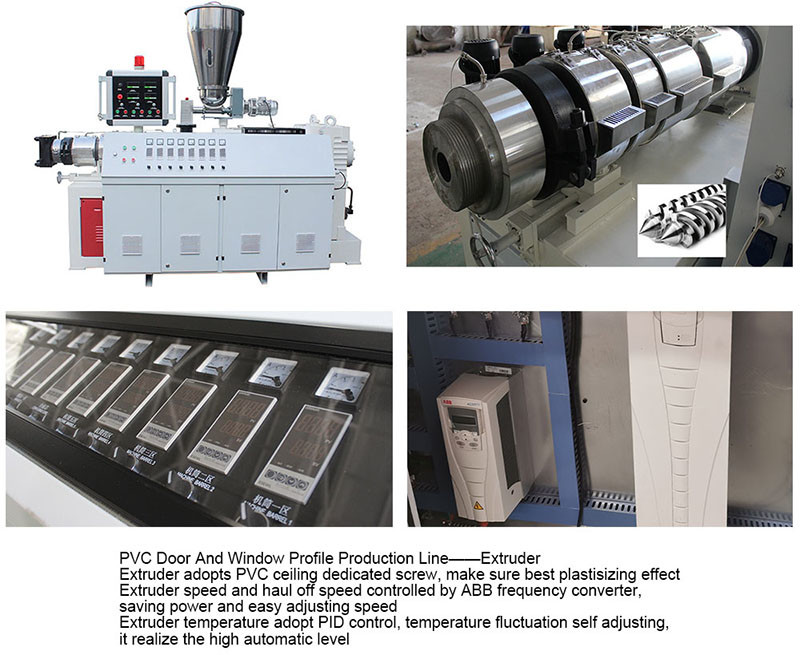 PVC Ceiling Extrusion Machine Window Profile Extrusion Line Machine 25kw/H Pvc Panel Making