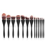 Durable 13 Piece Face Makeup Tools 3 Tones Synthetic Cosmetic Brush