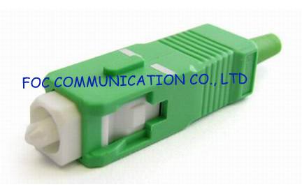 Cheap SC / APC SM Fiber Optic Connector , Telecom SC Fibre Connector for sale