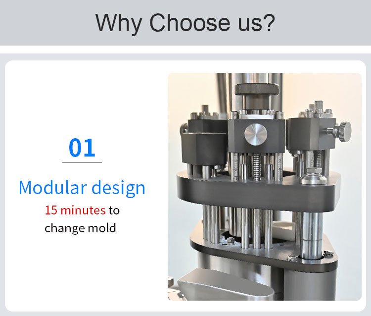 Modular design 15 minutes to change mold