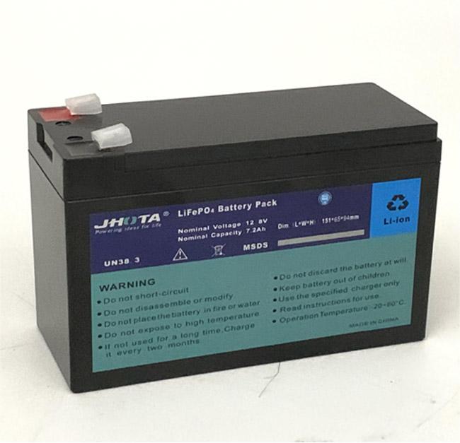 IP55 Lead Acid Battery Replacement , 12.8V 7.2Ah Lithium Battery Packs