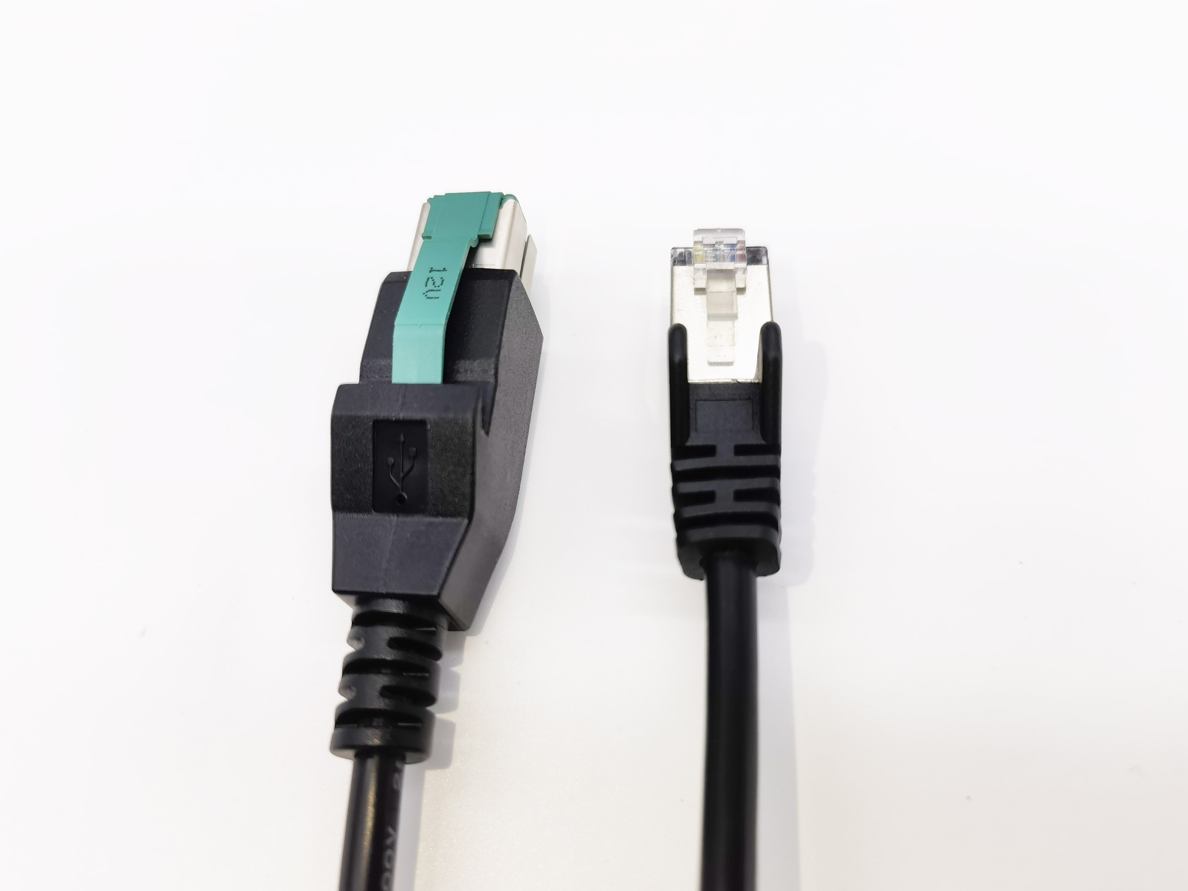 1m 1.5m 12V 24V PoweredUSB Cable Male To RJ45 For Computer Tablet