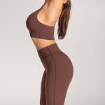 Soft Racer Back 220gsm Yoga Workout Clothes Set RGS Push Up Energy Bra