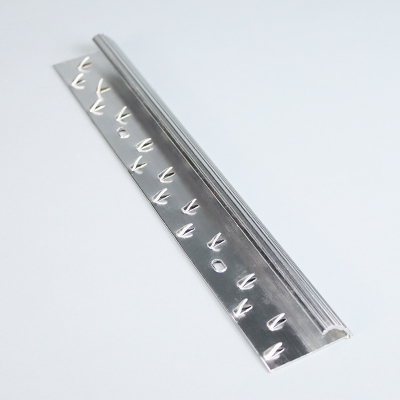 Silver extruded aluminum metal carpet edging flooring tile trim gripper