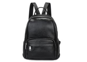 Quality Real Leather Laptop Backpack , Hiking Briefcase Black Backpack Purse For Women wholesale
