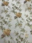 Soft 100 Polyester Fabric Winter Roses Chenille Jacquard 148CM Fabric