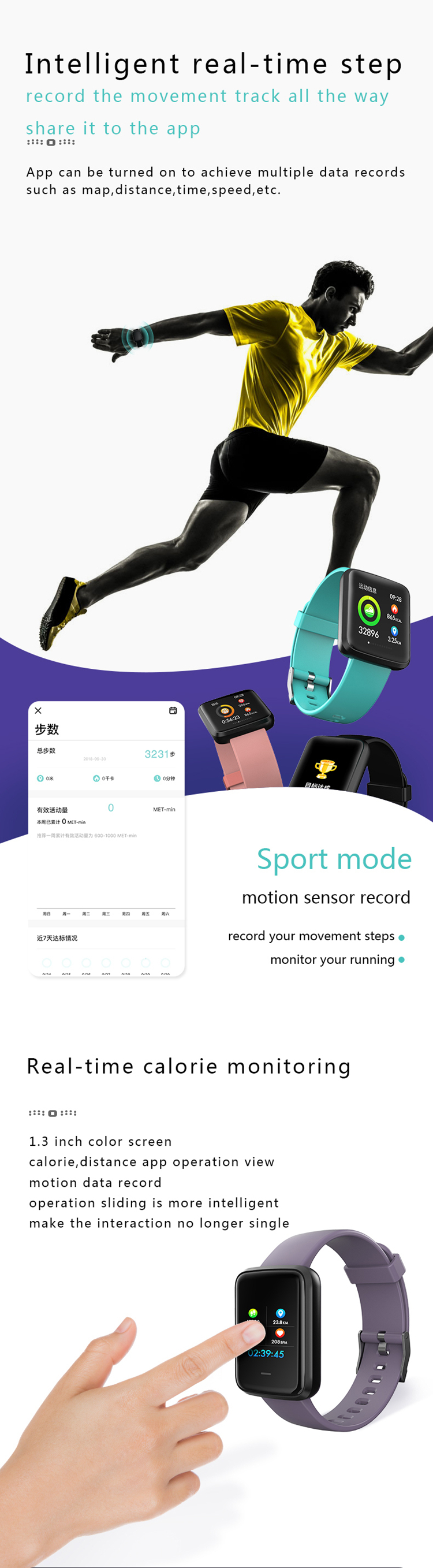 H19 Smart Watch 1.54inch IP67 Waterproof 160mAh Battery t Heart Rate Blood Pressure for Xiaomi