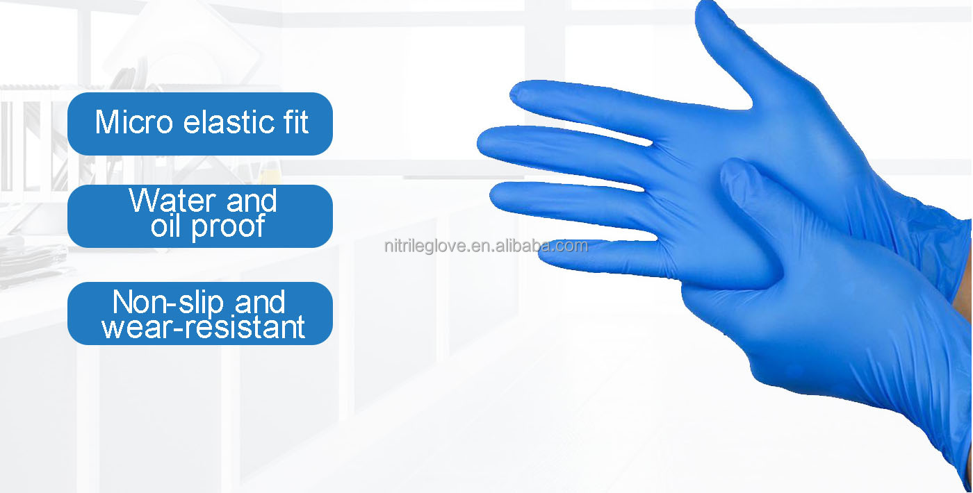 Medical Examination Disposable Nitrile Gloves Nitrile Coated Gloves