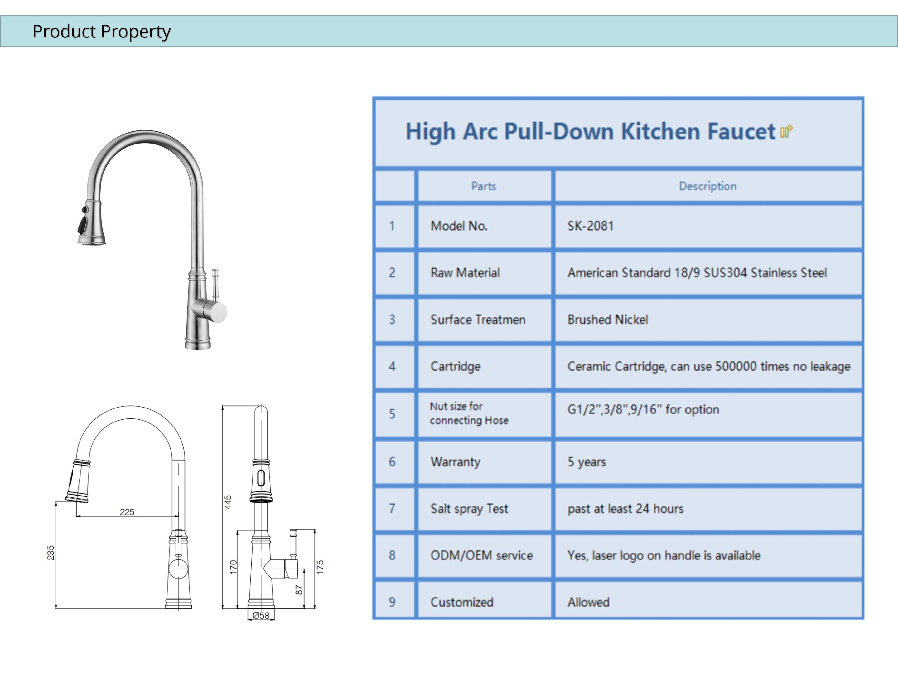 Three Mode Spray Head Kitchen Faucet Touch Control Kitchen Tap CUPC 5.24L/Min