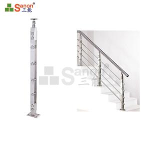 Quality Safety Stainless Steel Laminated Glass Prefab Stairs Tempered Glass Balustrades Diameter 9.6mm wholesale
