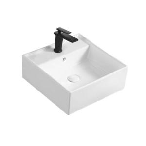 Quality Square Countertop Ceramic Basin Bathroom Wash Sink Wall Mounted wholesale