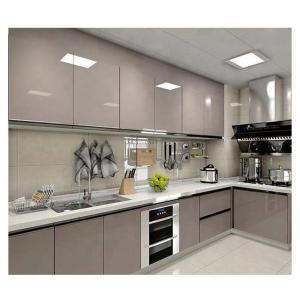Quality Veneer Top/Lacquer Bottom Finish Modern Acrylic Designs for Modular Kitchen Cabinets wholesale