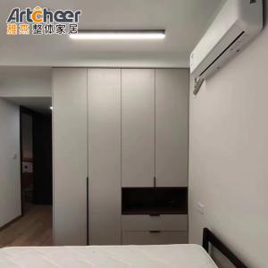 Quality Villa Modern Sliding Alimirah Wooden Glass Combination Wardrobe Clothes Organizer wholesale