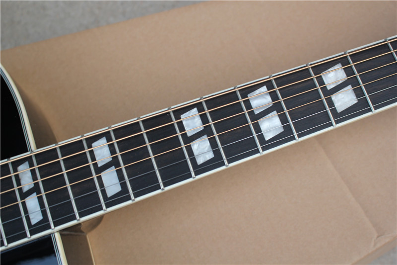 Wholesale custom 41" cherry red/black hummingbird acoustic guitar with rosewood fretboard,Can add fishman pickups