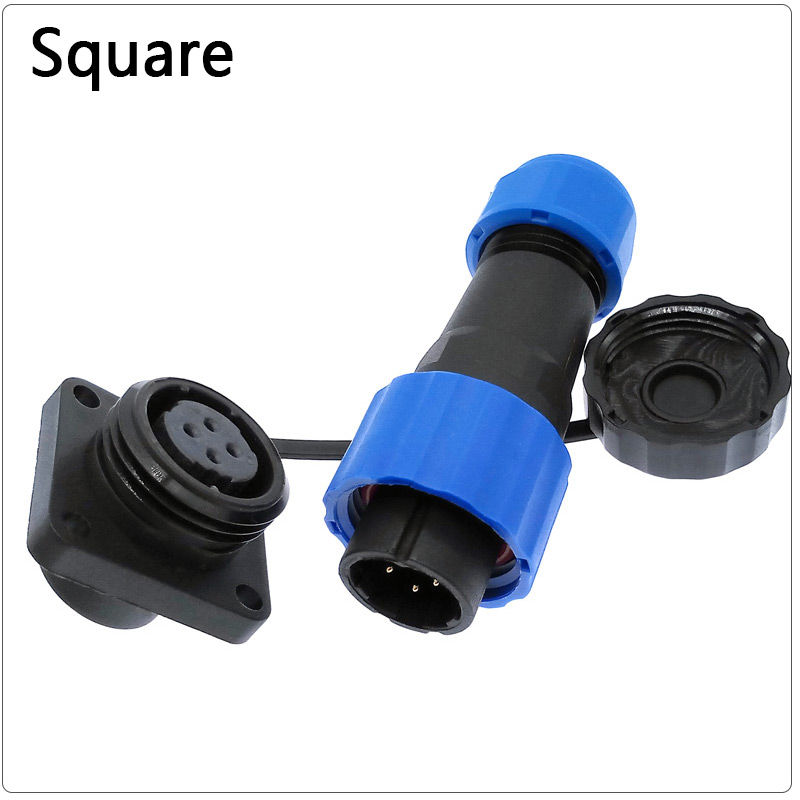 SP16 IP68 2 Pin Waterproof Connector Plug Socket PA66 Male And Female 5 Pin 9 Pin