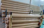 Blue PVC Plastic Film Sheet 0.033mm Thick Clear 50cm Width Film Roll For Packing