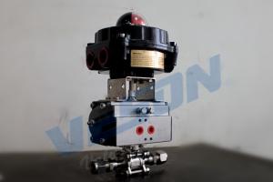 Quality Medical Industry Pneumatic Air Control Valve / Sanitary Stainless Steel Ball Valve wholesale