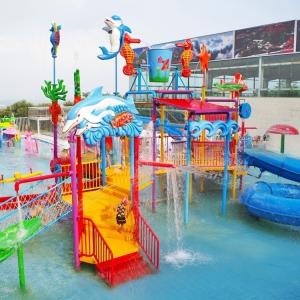 Quality Large Capacity Garden Splash Water Playground With Children Water Slide wholesale