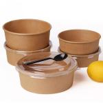 Custom Shaped Biodegradable 30oz Disposable Kraft Paper Sugarcane Bagasse Fruit