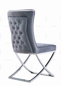 Quality YUNZONN Luxury Fabric Design Stainless Steel Legs Dining Chair wholesale