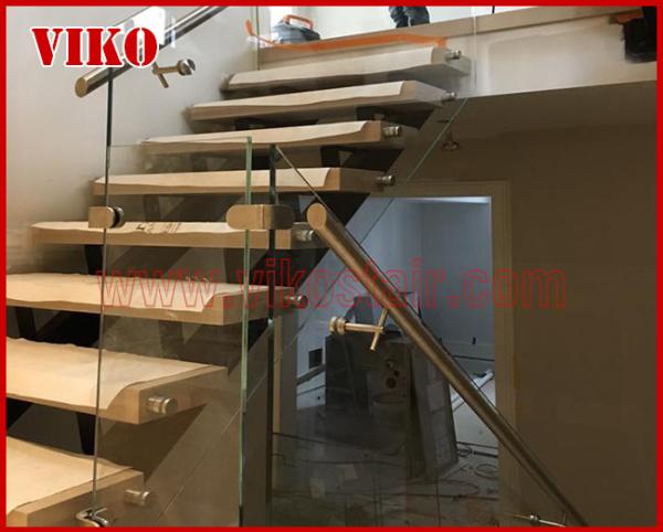Straight Stringer Staircase VK13S Double Steel Plate Stair,304 Stainless Steel