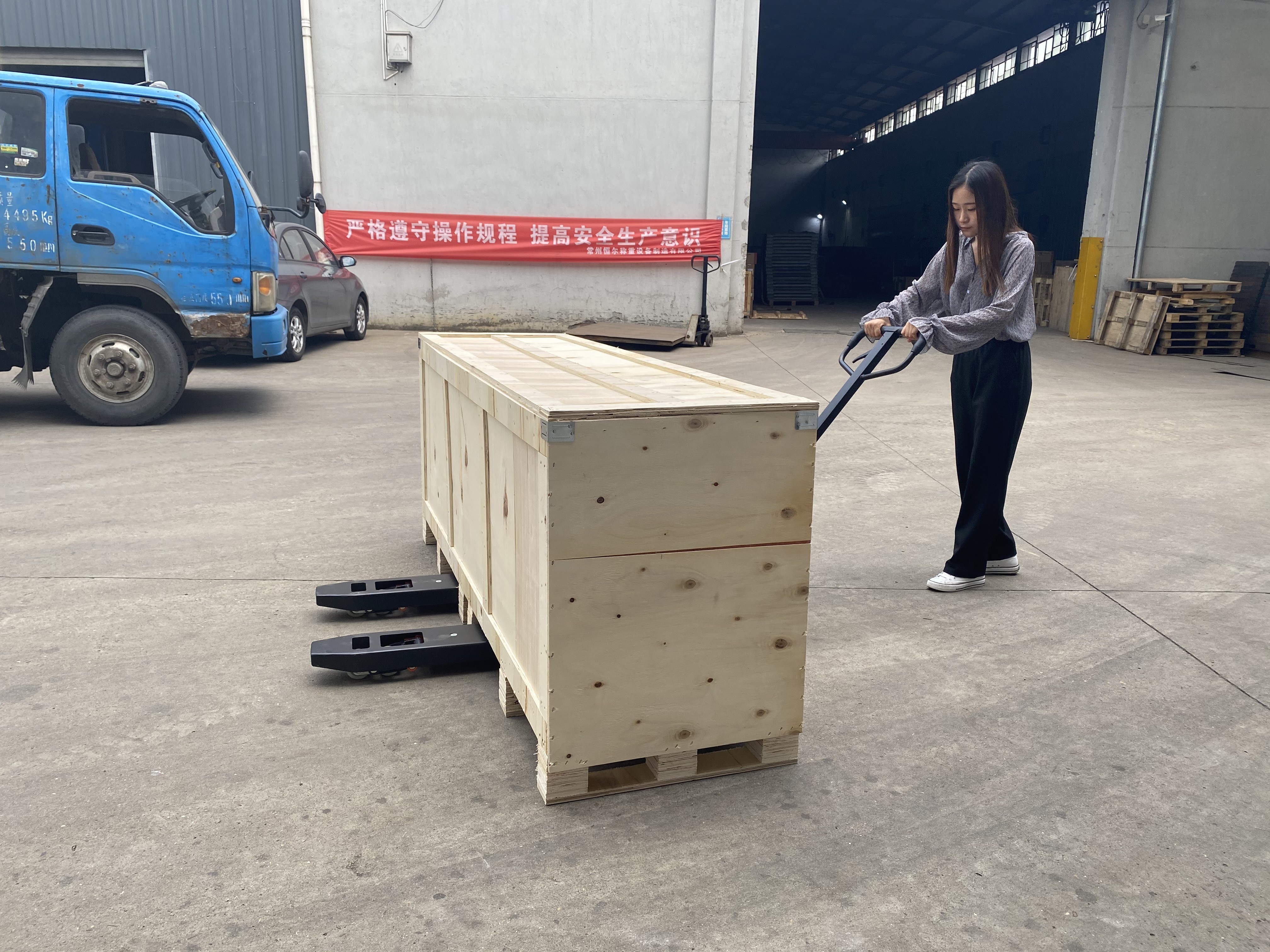 Carbon Steel 1150x560 Mm Jack Pallet Scale With Weight Indicators