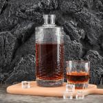 Bar Party Liquor Bottle Clear Glass Whiskey Decanter Dispenser Set 1000ml Hot