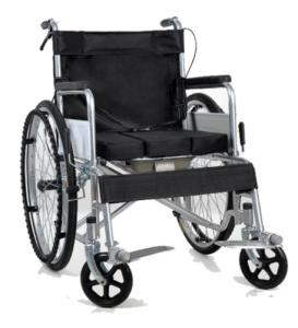 Quality Hospital Mri Safe Wheelchair 24&quot; Pu Air Free Solid Real Wheel For Mri Room wholesale