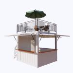 10 ft 20 ft Mobile Containers Galvanized Steel Square Tubes for Supermarket