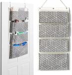 2PCS LARGE WALL HANGING STORAGE BAG, DOOR CLOSET LINEN FABRIC POCKETS ORGANIZER,