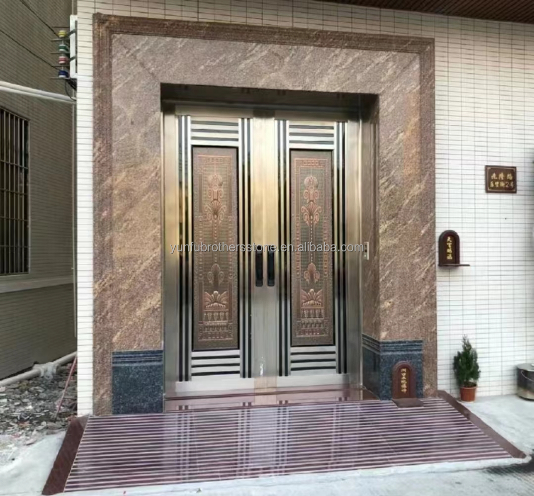 Polished California Gold Granite Cut-To-Size for Stairs and Door Frame in Modern Outdoor