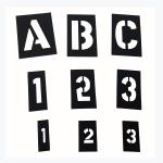 PVC Stencil Black PVC Number and Letter Stencil